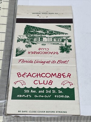 Matchbook Cover  Beachcomber Club  Naples, Florida  gmg  gmg  Unstruck