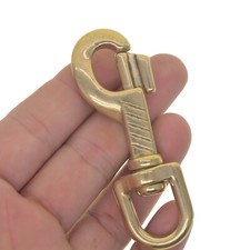 3 inches Brass spring bolt Trigger Hook Keychain lobster clasp D ring 14 mm