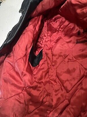 Vintage Leather Punk/Rocker/Biker Motorcycle Jacket, Red Vintage Leather Punk/Rocker/Biker Motorcycle Jacket, Red