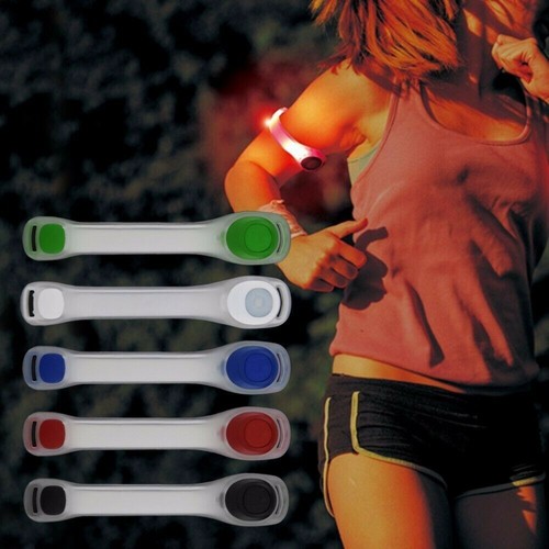 Led Running Armband Flashing Light Strap Night Luminous Glow Adjustable Wearable - Picture 9 of 19
