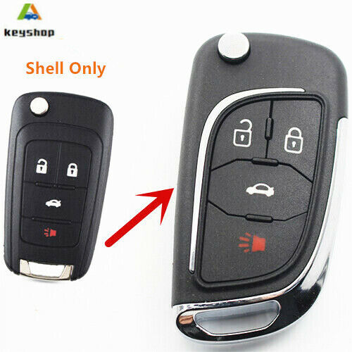 Modify Remote Key shell Case Fob 4B for Chevrolet Equinox Camaro Cruze Spark - Picture 1 of 3