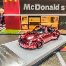 MC 1:64 Red Porsche Rauh-Welt RWB 930 Alloy Diecast Sport Vehicle Model Car