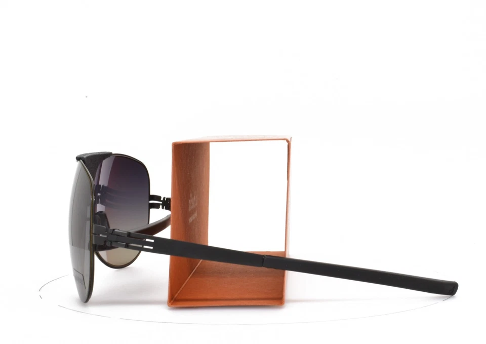 iC! Gafas de sol Berlin Roadster negras aviador polarizadas 62-16-145 Foto 3 de 4