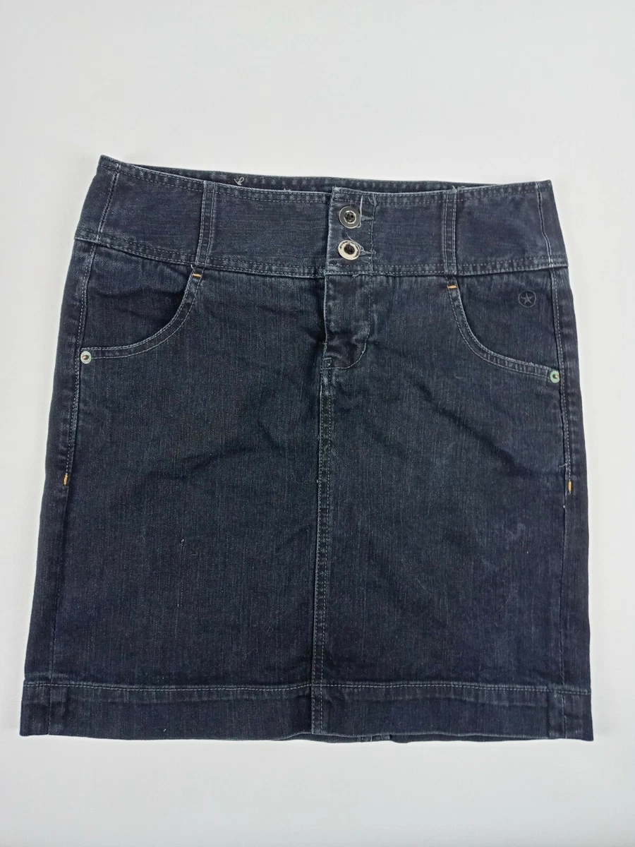 Converse One Star Skirt Women Size 4 Blue Jean Mini Stretch Cotton