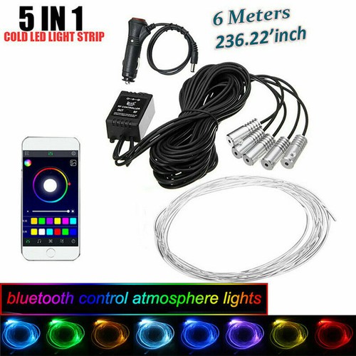 6 м RGB LED автомобильный интерьер оптоволоконный неон El провод лента ...