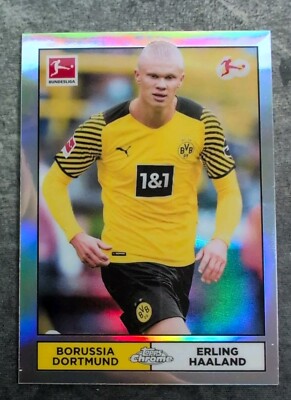 Erling Haaland 2023-24 Topps Chrome Bundesliga Silver Holo #LGU-10 