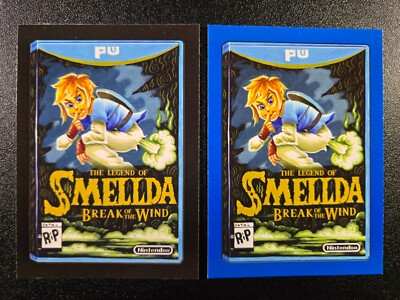 SP Blue Legend of Zelda Winds of Time Link Nintendo Spoof Wacky Packages 2 Card