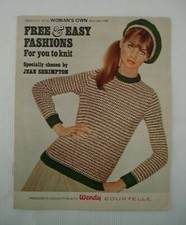 WOMAN'S OWN VINTAGE KNITTING PATTERNS CHOSEN BY JEAN SHRIMPTON 15 OCTOBER 1966