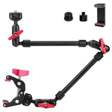 Super Camera Clamp Mount with Adjustable Magic Arm 22in, Camera Mount Clamp Arti