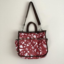 LeSportsac Liz Baby Diaper Bag Tote Large Pockets Rust Brown Utility Carry All