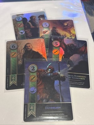Gwent card game Foil promos DANDELION Vesemir Zoltan Emiel Villentretenmerth New