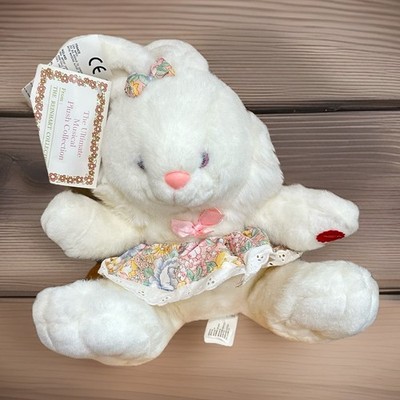 Vtg The Reinhart Collection Singing Bunny Rabbit Plush Easter Floral Skirt Read