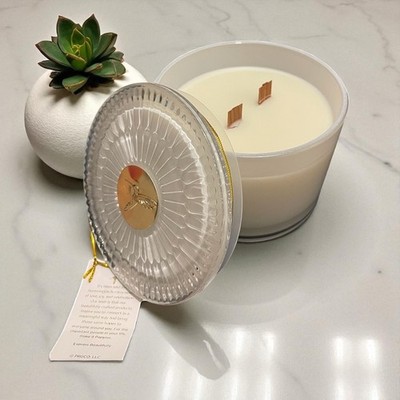 Papyrus Citrus, Neroli & Amber Soy Candle | 14.5 oz Glass Jar with Lid | Luxury
