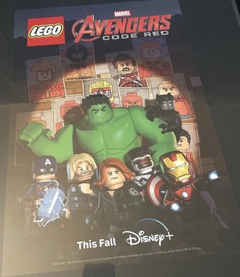 LEGO AVENGERS CODE RED Original DS 27x40 Movie Poster Disney+ Series Marvel MINT