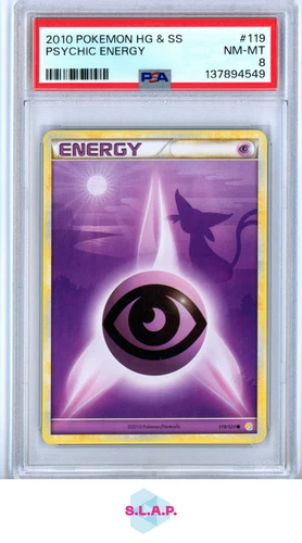 PSYCHIC ENERGY POKEMON HEARTGOLD & SOULSILVER 2010 119 PSA 8