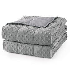 Mr. Sandman Weighted Blanket for Adults Queen Size 15 lbs, Soft Cooling Heavy...