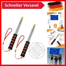 Tragbarer Teleskop Fahnenmast – 2 Stück + 10 Haken für Klassenzimmer & Outdoor