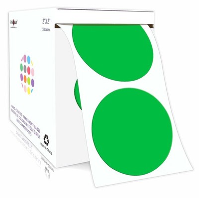 PARLAIM 2  Color Coding Labels Circle Dot Stickers,500 per Roll Round Perm