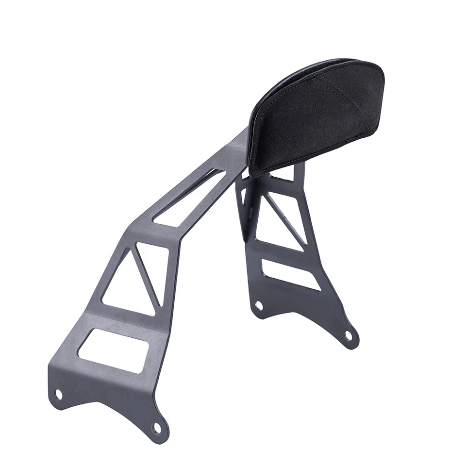 Respaldo de barra de acero inoxidable estilo MX negro para Harley Touring 2009 en adelante Foto 2 de 4