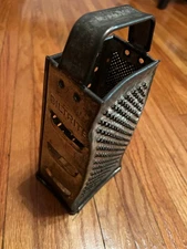 BILTRITE Vintage Box Grater - Cheese 4-Side Metal Kitchen Farmhouse Decor 9”