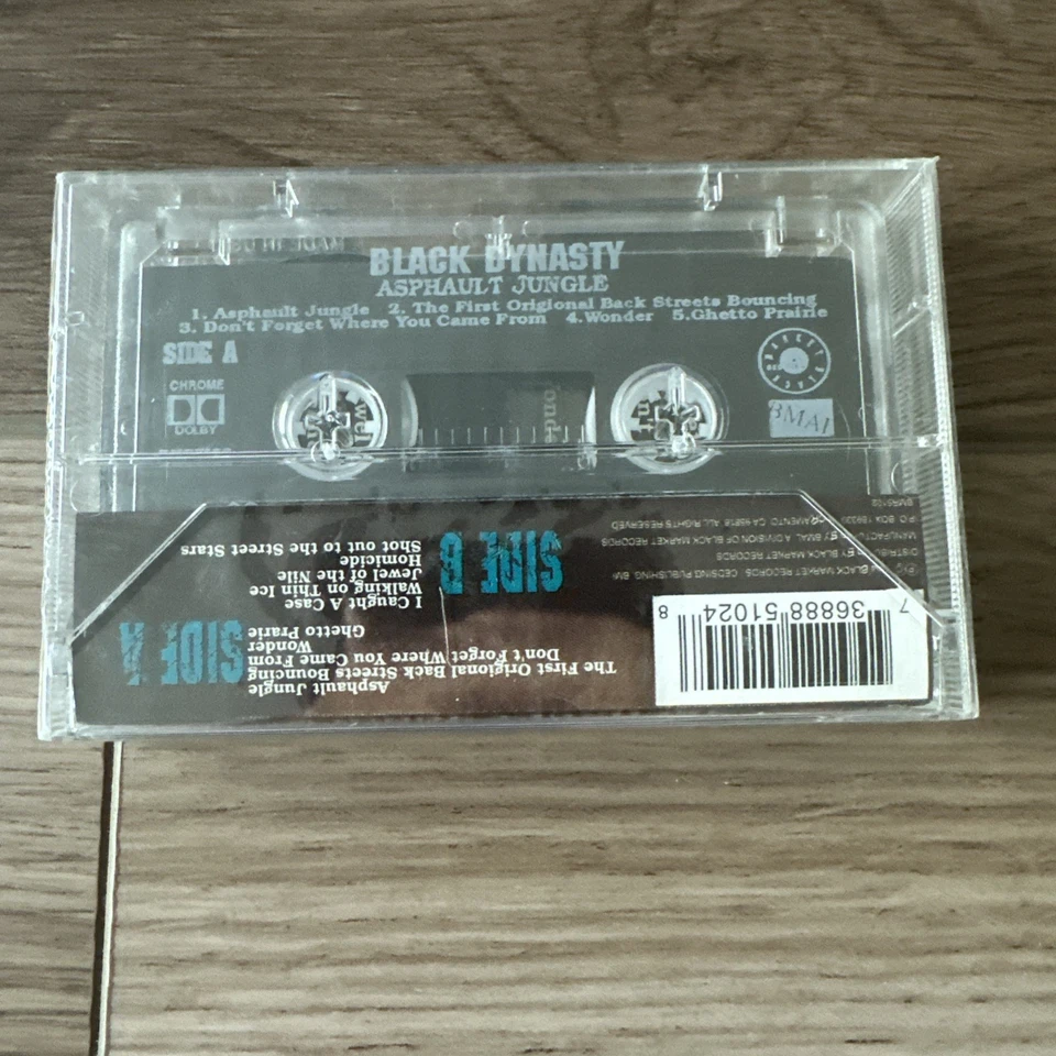 RARE OOP Black Dynasty CASSETTE TAPE Asphault Jungle gangsta rap hip hop OAKLAND - Image 2 of 4