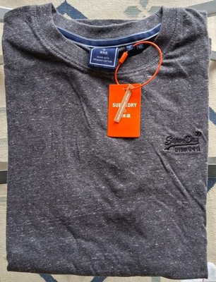Superdry Vintage Logo Emb Tee T-Shirt 2XL Charcoal Heather NWT Rare OOP