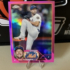2023 Topps Chrome MAX SCHERZER PINK REFRACTOR #148 New York Mets