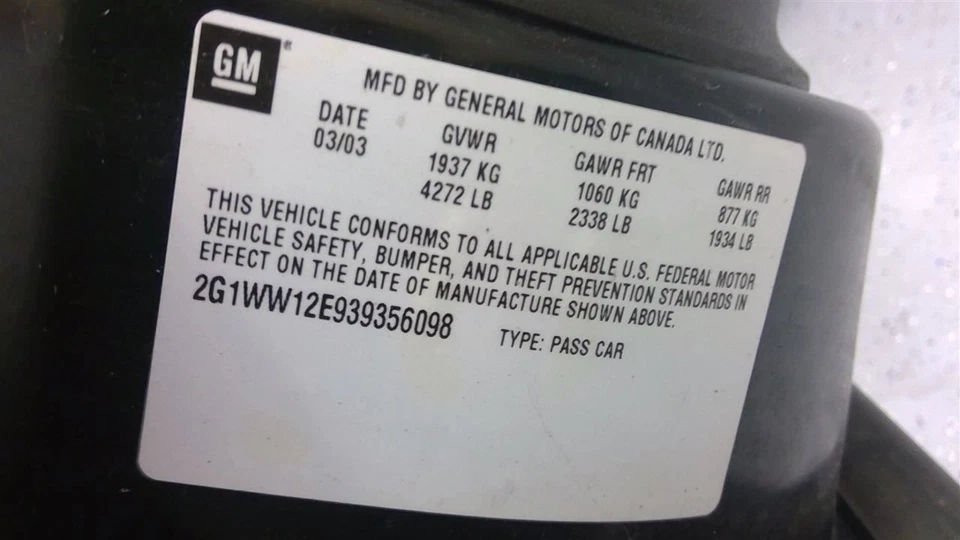 Driver Front Seat Bucket Cloth Manual Fits 00-05 MONTE CARLO 1668674 - Image 4 of 4