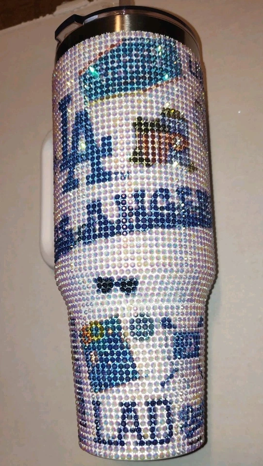 Taza vaso colosal de 40 onzas de béisbol MLB Bling MLB de Los Angeles CA LA Dodgers Foto 4 de 4
