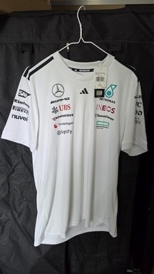 adidas Mercedes-AMG Petronas F1 2025 - Camiseta para hombre (color blanco, L)