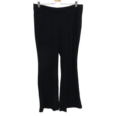 Athleta Women Extra Large XL Harmony Pose Ribbed Rib Pants 882634 Black Lounge