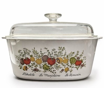 Corning Ware Spice of Life 5 Qt A-5-B Casserole Dish w Pyrex Lid USA