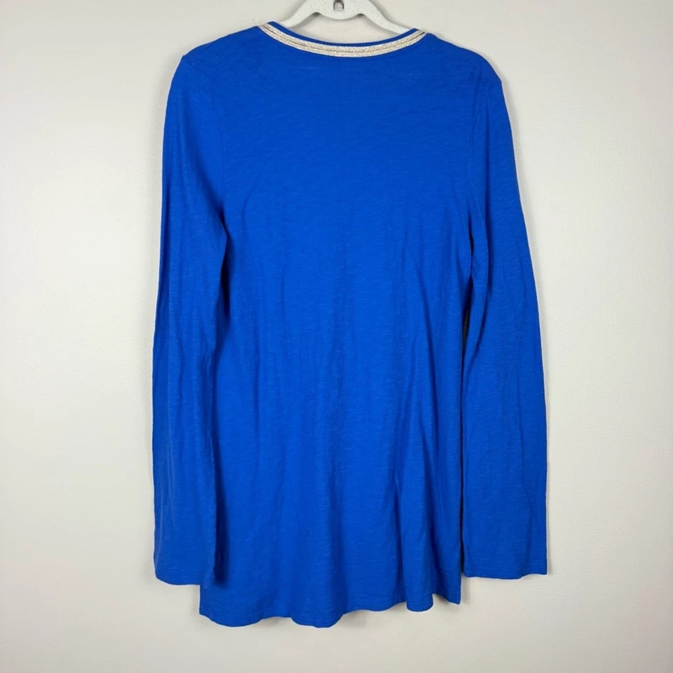 Top túnica Lilly Pulitzer Emerson para mujer grande azul dorado costa preppy playa Foto 2 de 4