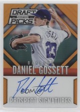 2014 Panini Prizm Perennial Draft Picks Orange 56/60 Daniel Gossett #65 Auto 2x4