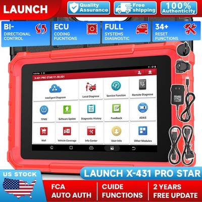LAUNCH X431 Pro Star Car OBD2 All System Diagnostic Scanner DPF E-CU Coding