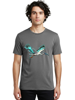 Flying-Stork Mens Graphic Tee, 100% Cotton, Casual Summer Wear