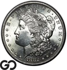 1882-S Morgan Silver Dollar Coin, Lustrous White Near Gem BU++