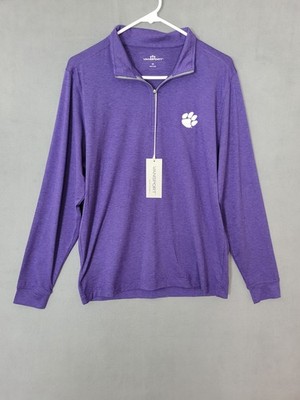 Vansport Mens Standard Stretchy Team 1/4 Zip Pullover Clemson Tigers Small