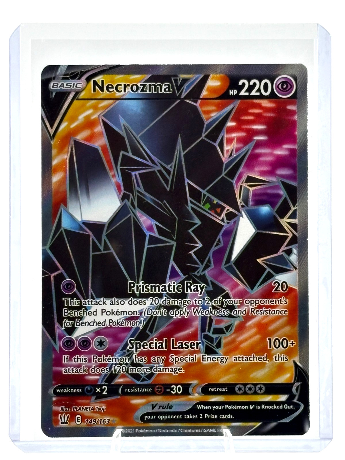 Necrozma V - 149/163 - 2021 Pokemon, Battle Styles, Full Art - NM