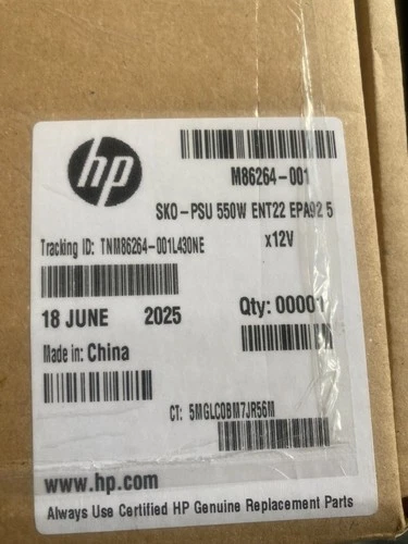 NEW HP M86264-001 PSU 550W ENT22 EPA92 5x12V Elite Tower 800 G9 Z2 G9 POWER