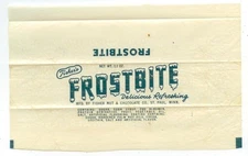 c1940s Frostbite candy bar wrapper - 1.1 oz - Fisher Nut St Paul Minnesota