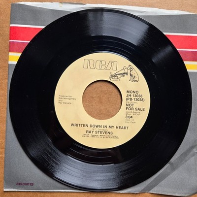 RAY STEVENS Written Down In My Heart DJ PROMO POP 45 7'' Record Vinyl
