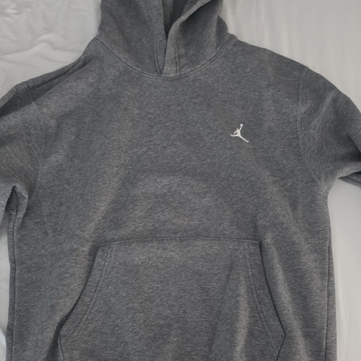Jordan Herren Kapuzenpullover Grau XS mit Logo Kapuze Taschen Langarm