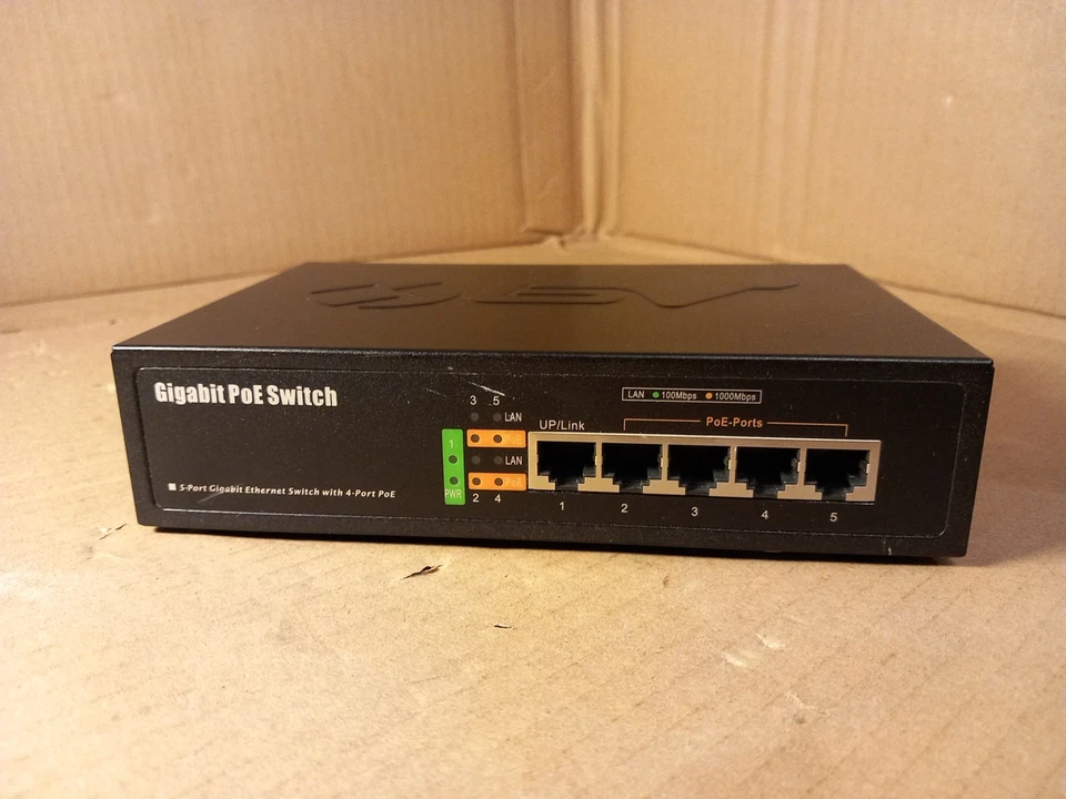 BV-Tech POE-SW501 5 Port Switch (4 PoE Ports & 1 UP/LINE) - Image 3 of 4
