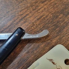 Vintage Morris Flamingo Straight Razor Hair Shaper With Case. Made In Japan