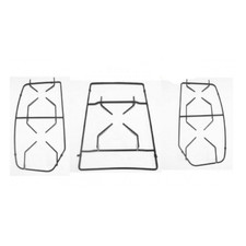 NARDI KIT SÉRIE 3 GRILLES CUISINE À GAZ PLAQUE DE CUISSON 5 FEUX NOIRS BRILLANTS