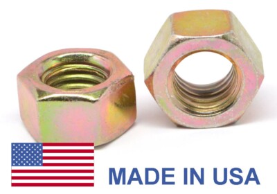 3/8-16 Grade B MS51967 Finished Hex Nut - USA Stl Yel Cad