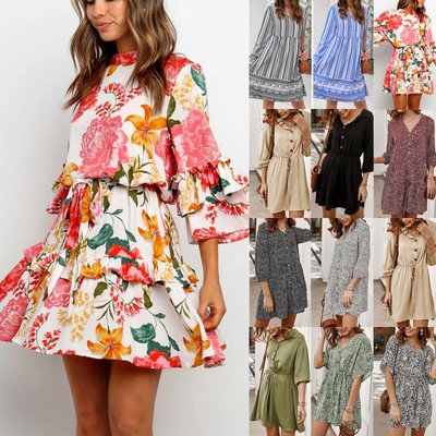 short sleeve smock dress