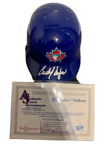 Carlos Delgado MLB Original Autographed Helmets