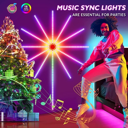 Bluetooth APP RGB+IC LED firework fairy lights dream colors lighting + Remote - Picture 3 of 14